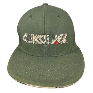 Quiksilver Olive Green Flexfit Hat Mens One Size Fits All Cotton/Spandex Blend